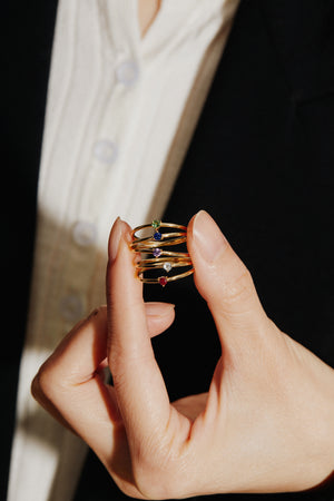 March Birthstone Aquamarine Solitaire Ring