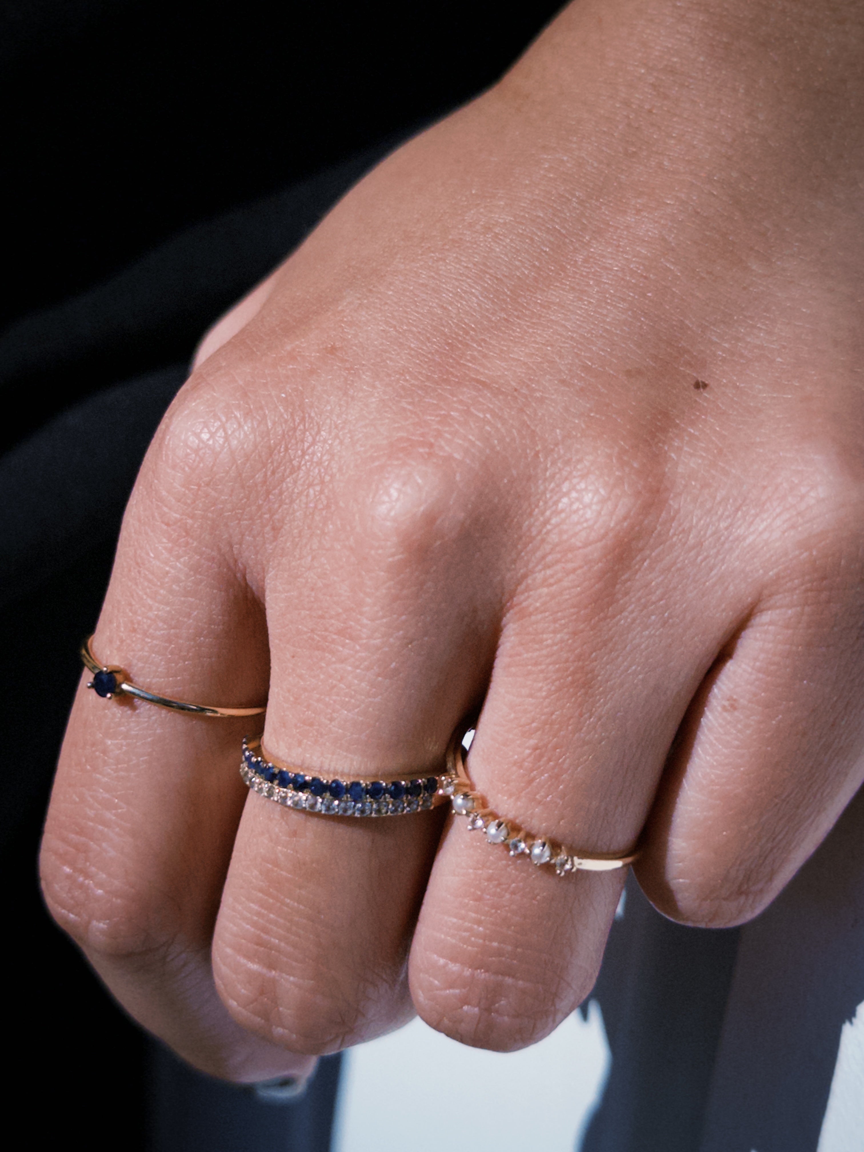 September Sapphire Birthstone Eternity Ring