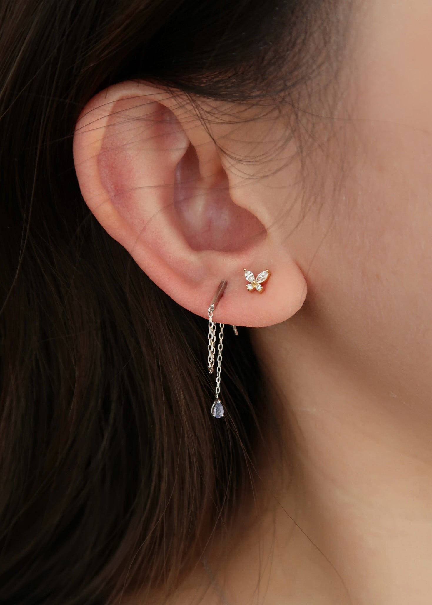 Celeste Butterfly Flatback Earring