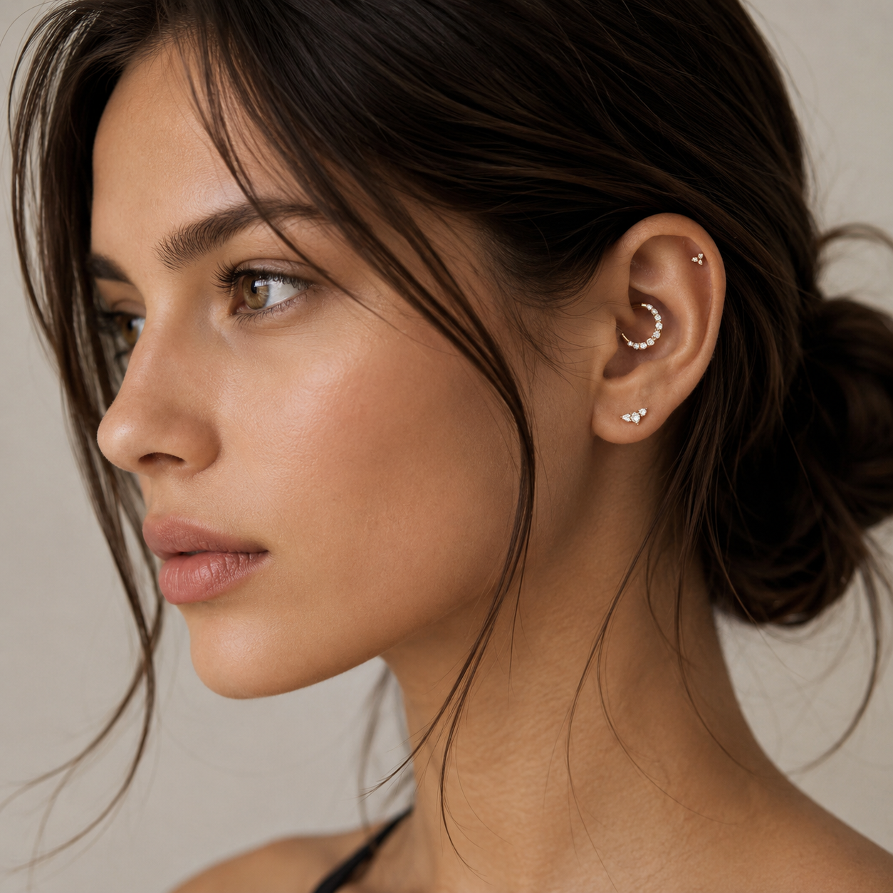 Duo Pear Flatback Earring