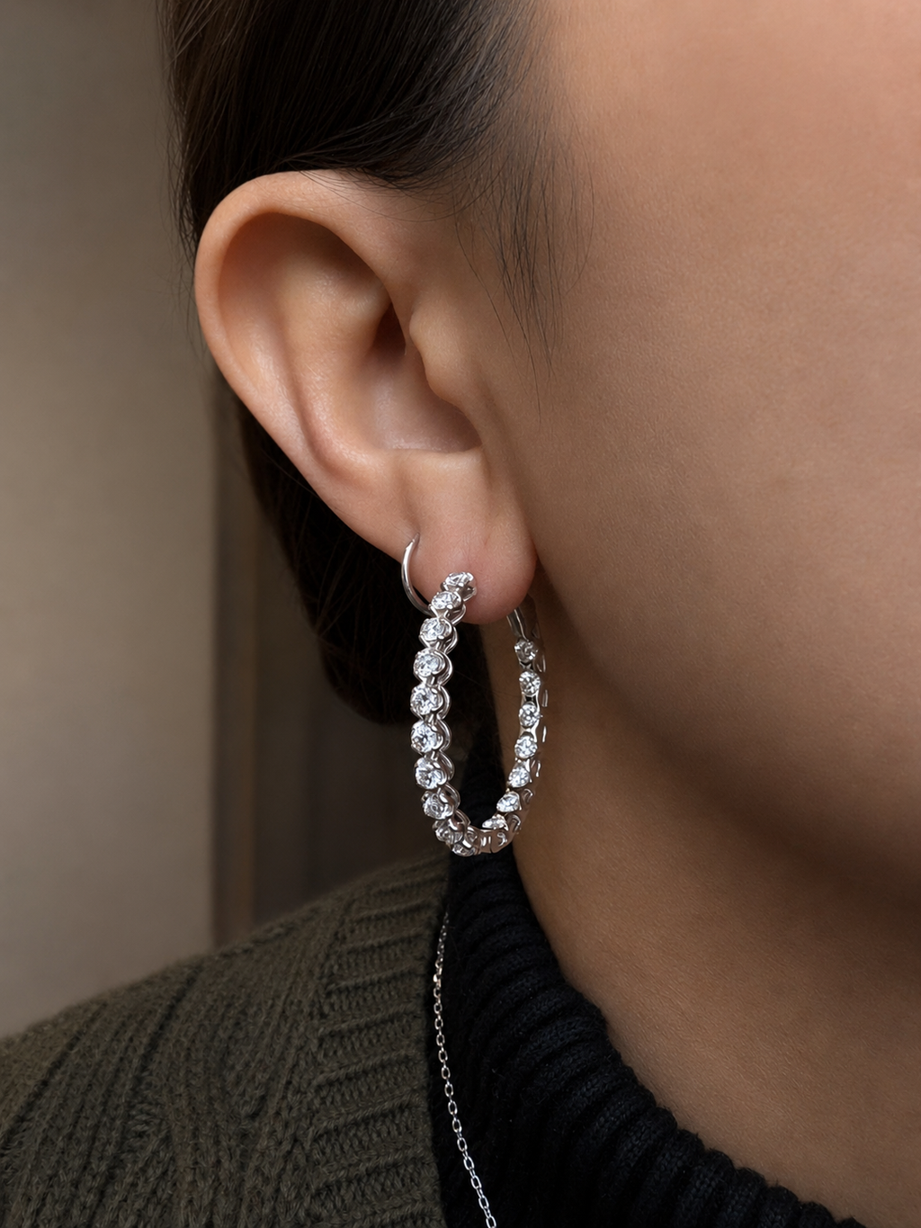 The Pavé Hoop Earrings