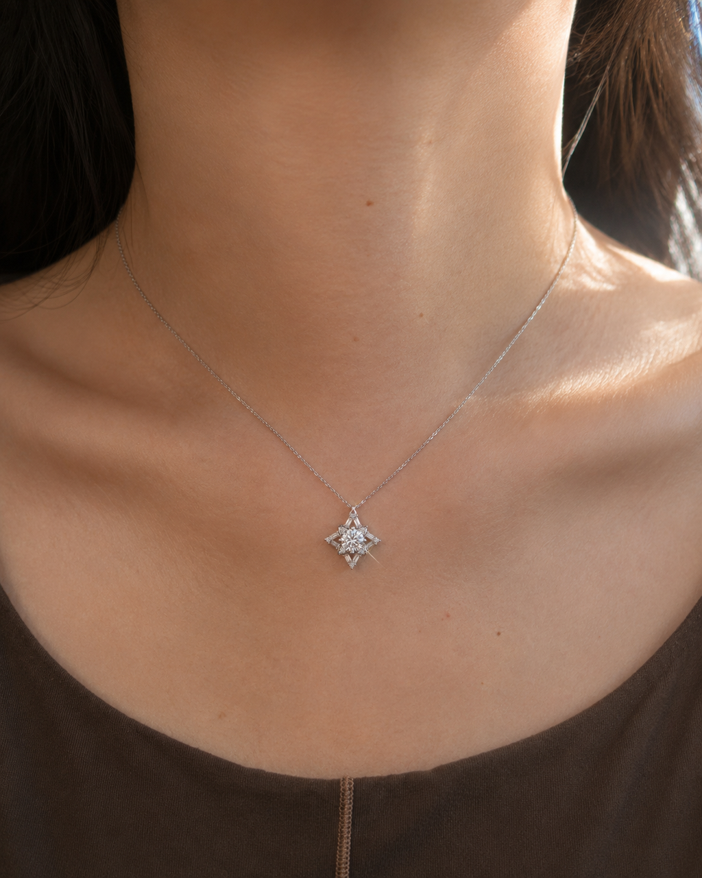 Lumina Compass Diamond Necklace