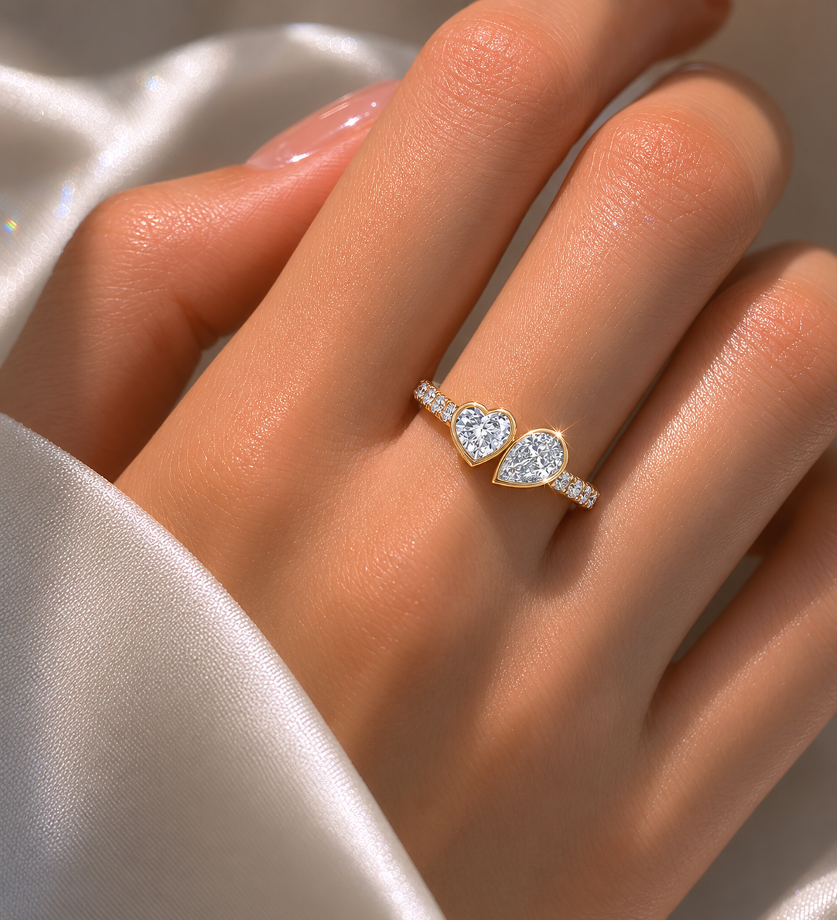 Seraphina Heart Pavé Ring
