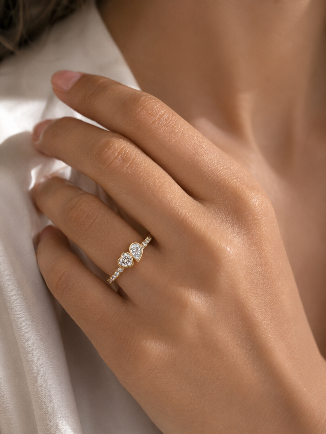 Seraphina Heart Pavé Ring