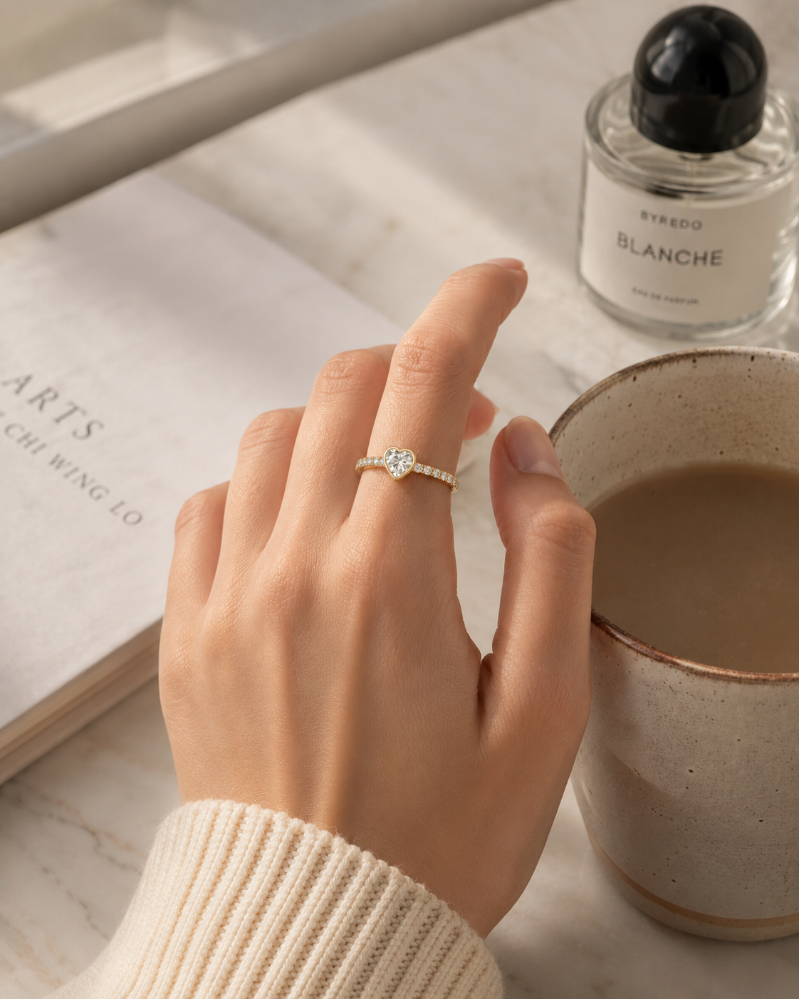 Amara Heart Solitaire Ring