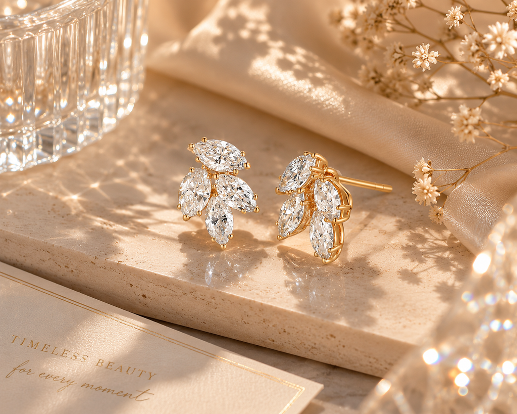 Élan Marquise Stud Earrings