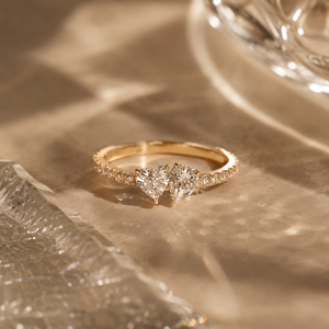 Lyra Twin Heart Ring