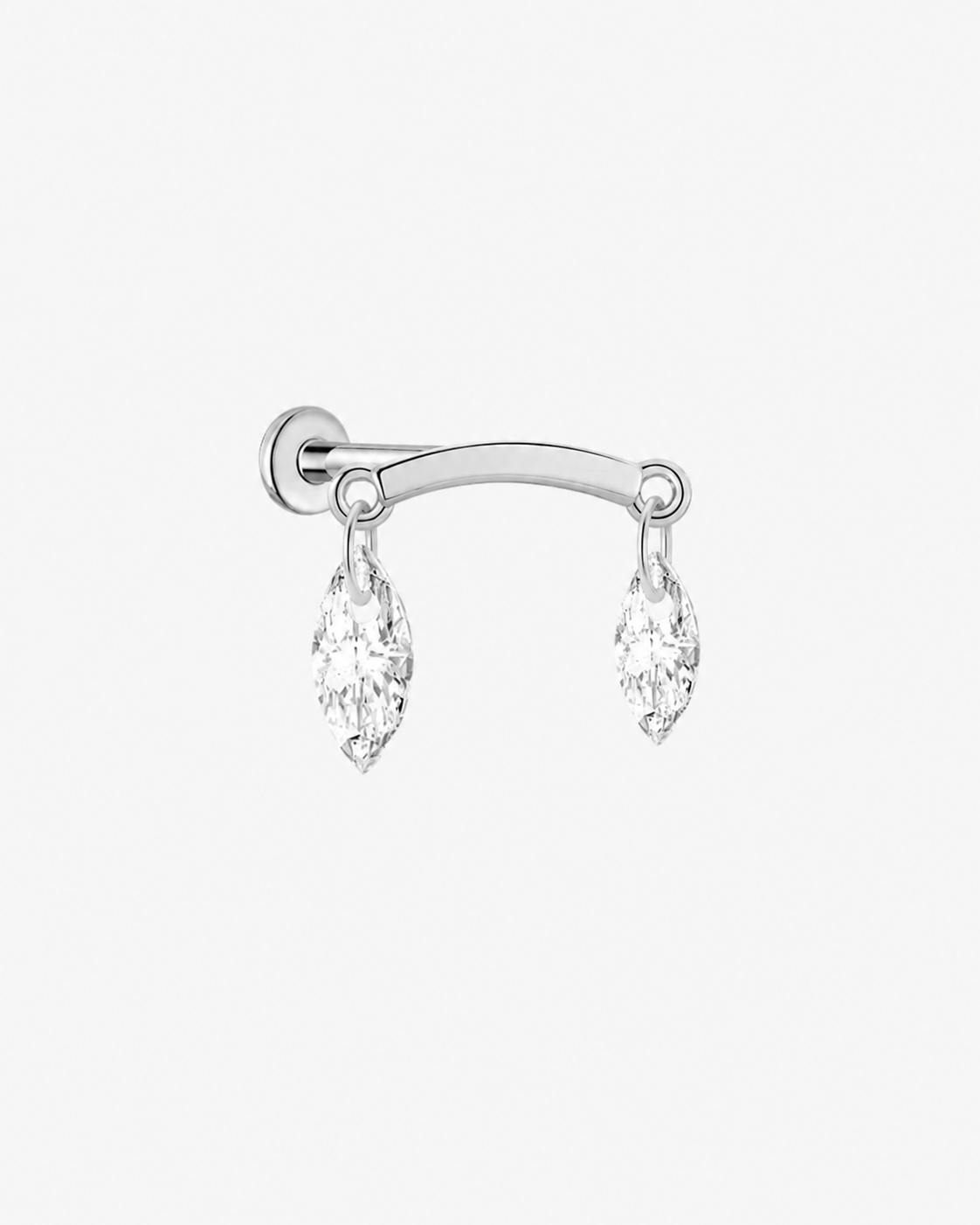 Diamond Arc Flatback Earring
