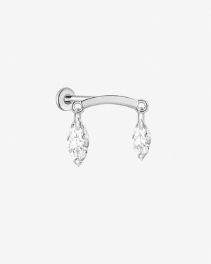 Diamond Arc Flatback Earring