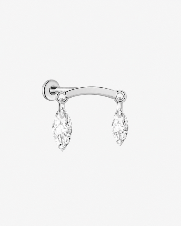 Diamond Arc Flatback Earring