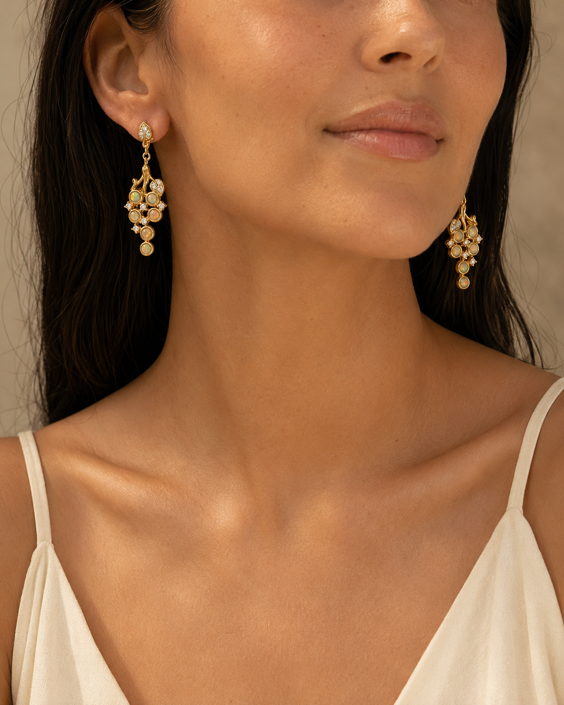 Grappe Opal Earrings