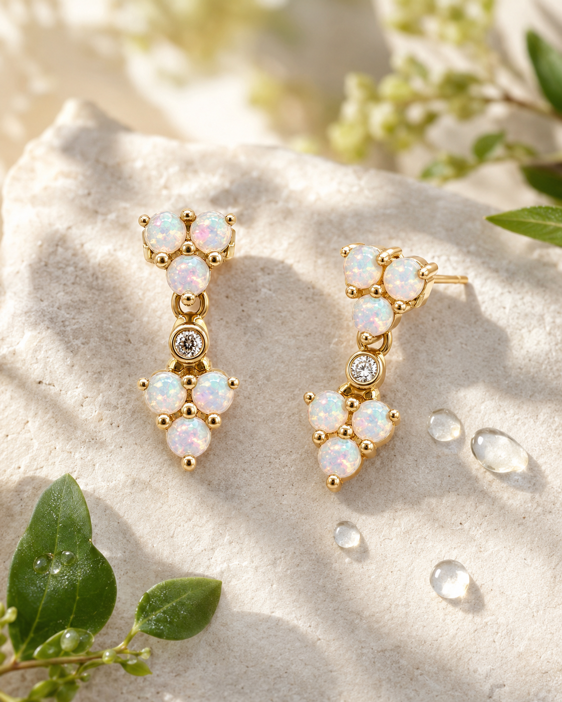 Écho Opal Drop Earrings