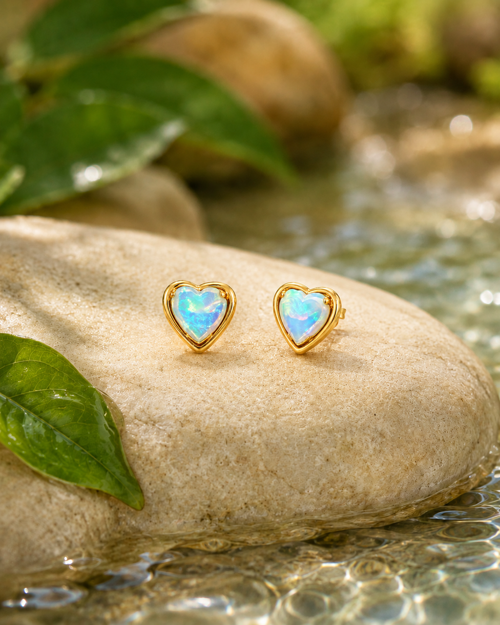 Amour Opal Stud Earrings