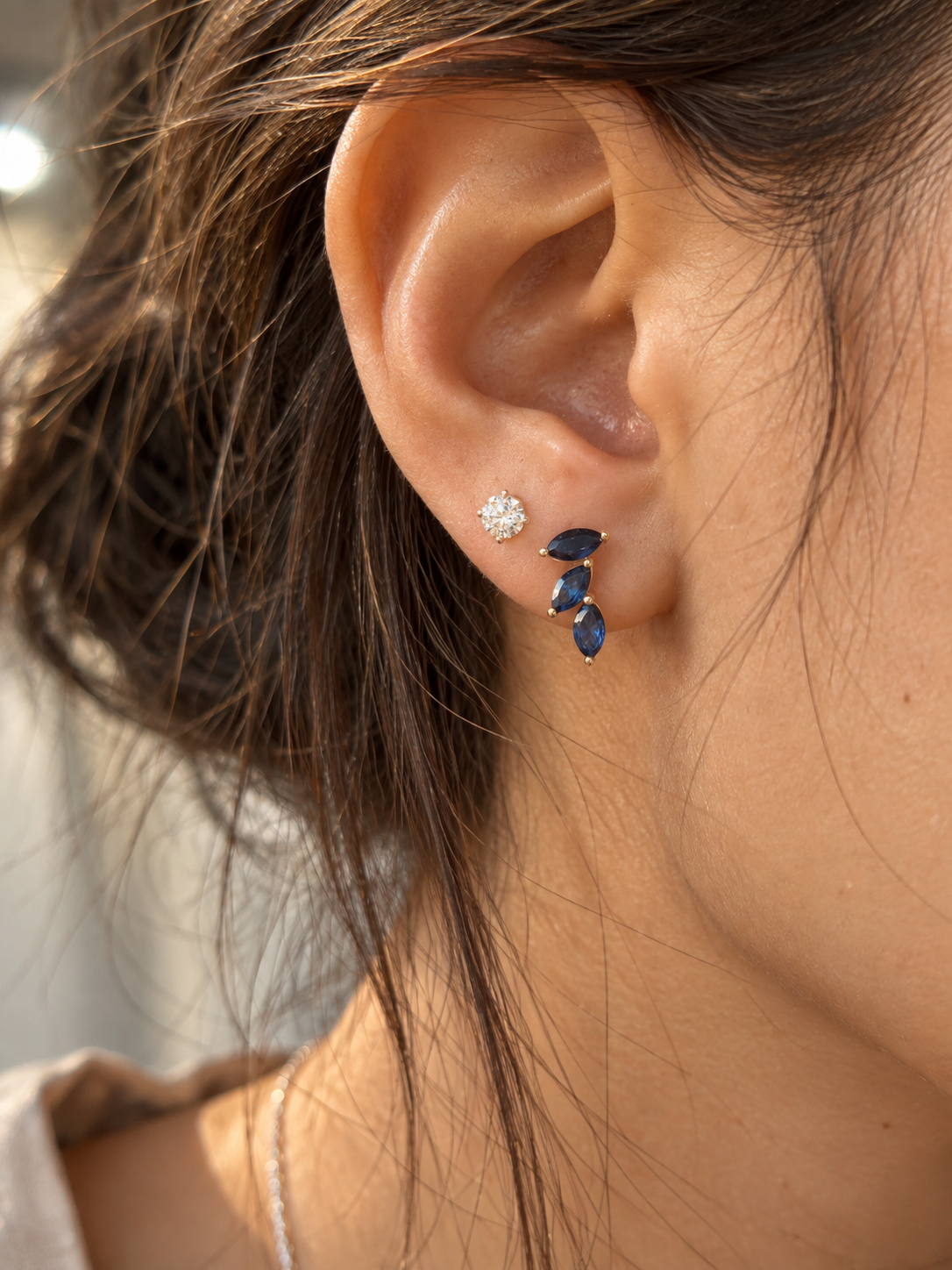 Rivière Sapphire Drop Earrings