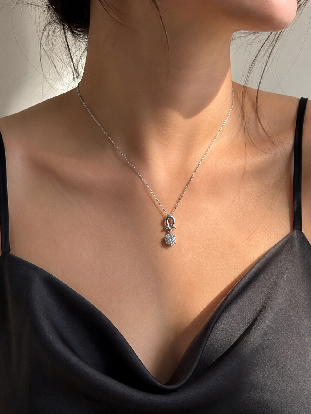 Halo Blossom Pendant Necklace