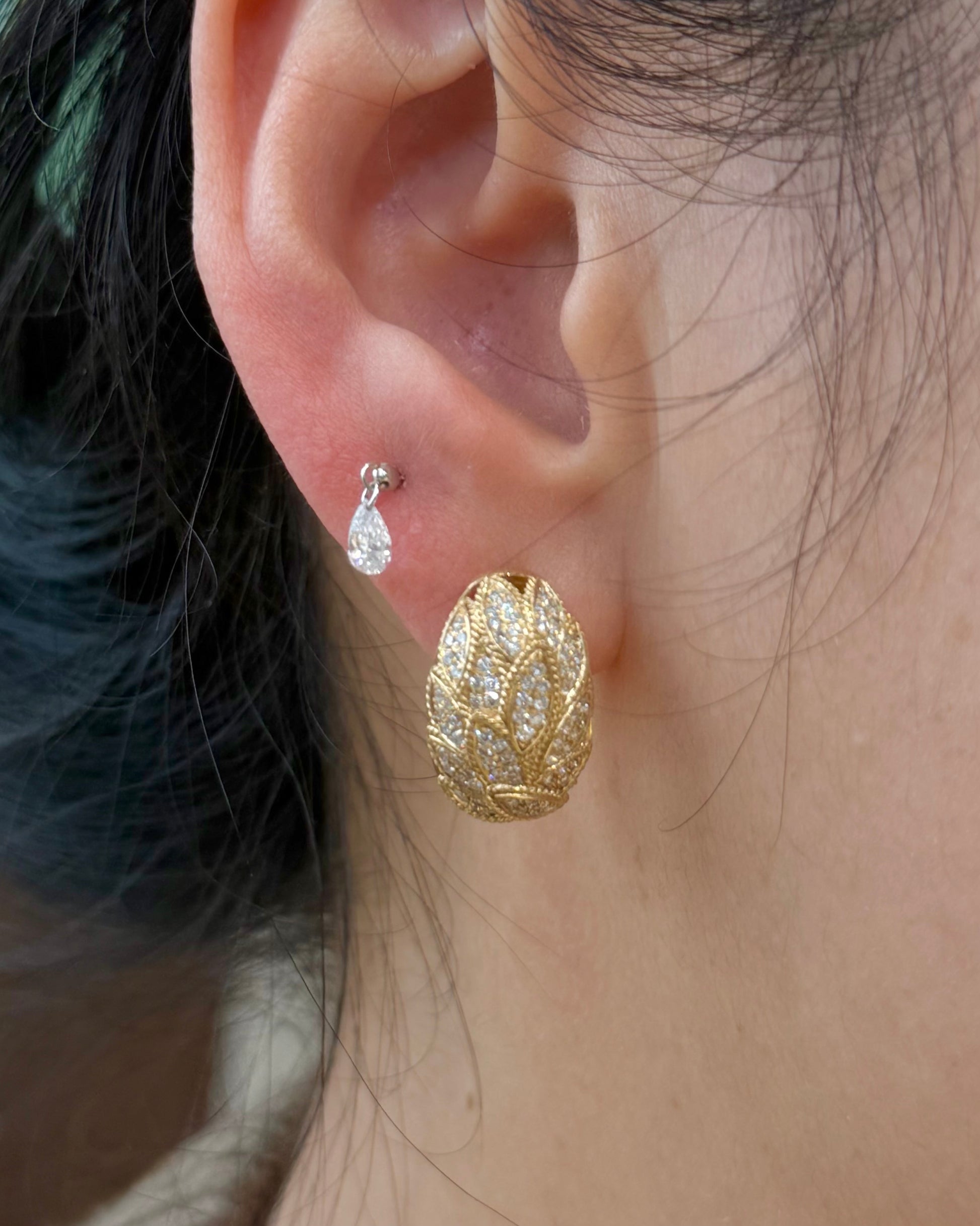 Lumina Teardrop Diamond Flatback Earring