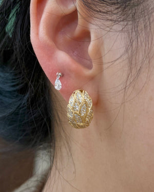 Lumina Teardrop Diamond Flatback Earring