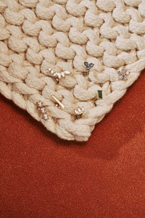 Fleuron Diamond Flatback Earring