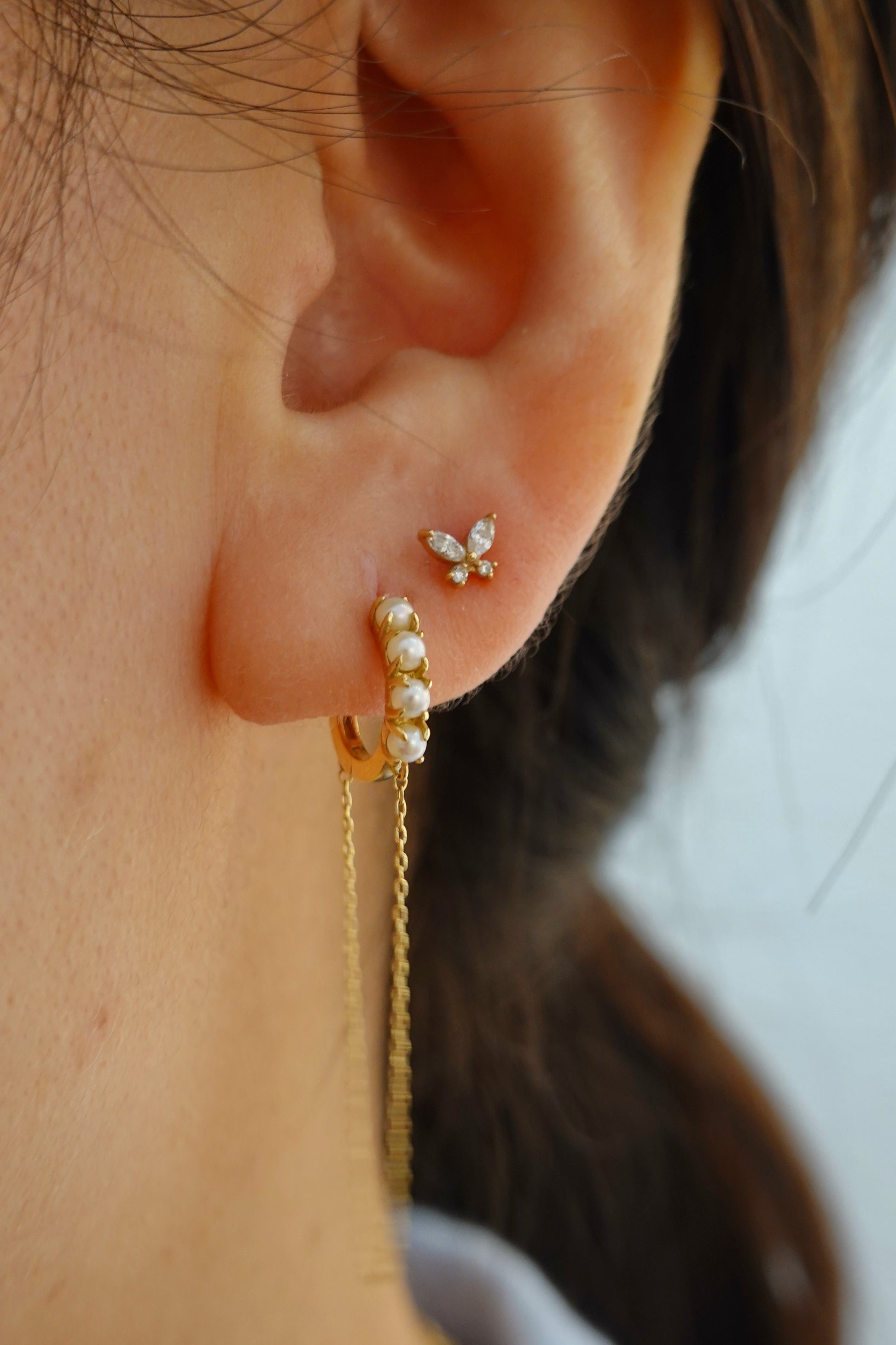 Celeste Butterfly Flatback Earring