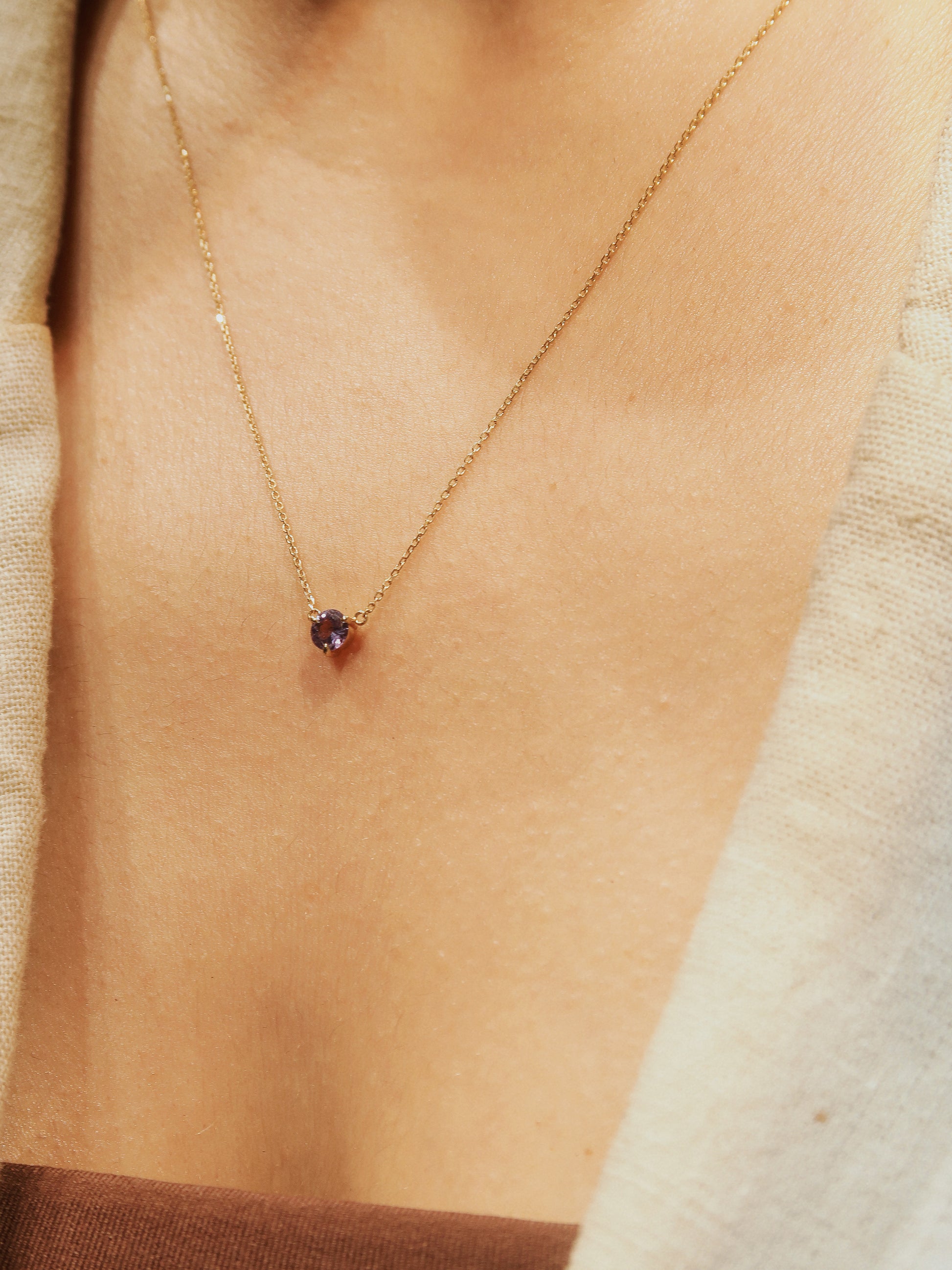December Birthstone Tanzanite Solitaire Necklace