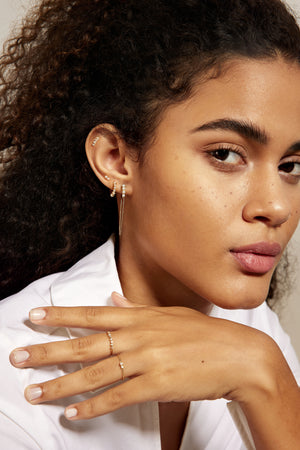 Angel's Two-Solitaire Stud Earring