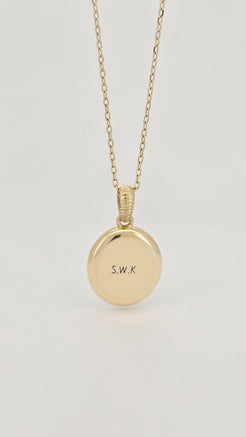 Engravable Necklace in Solid Gold