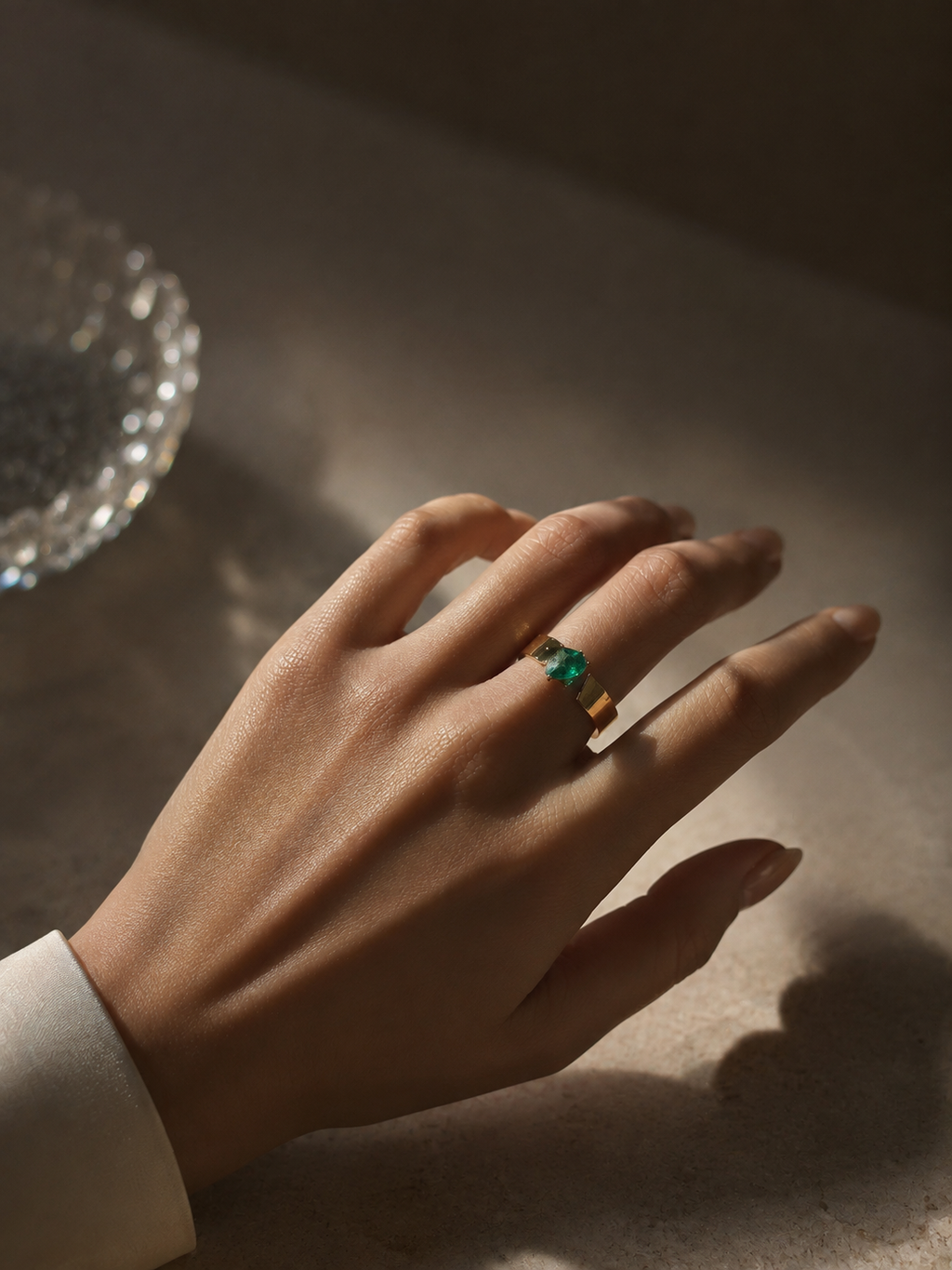 Fente Emerald Ring
