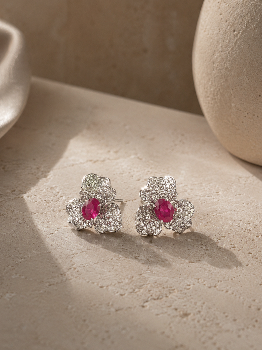 Floraison Ruby Earrings