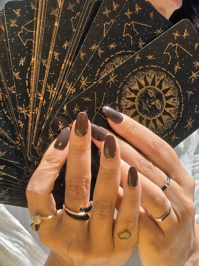 Frost Wraparound Black Enamel Ring in Solid Gold