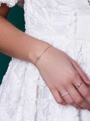 The Large Enamel Initial Bracelet