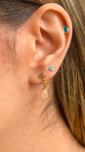 Jade Wishbone Drop Earrings