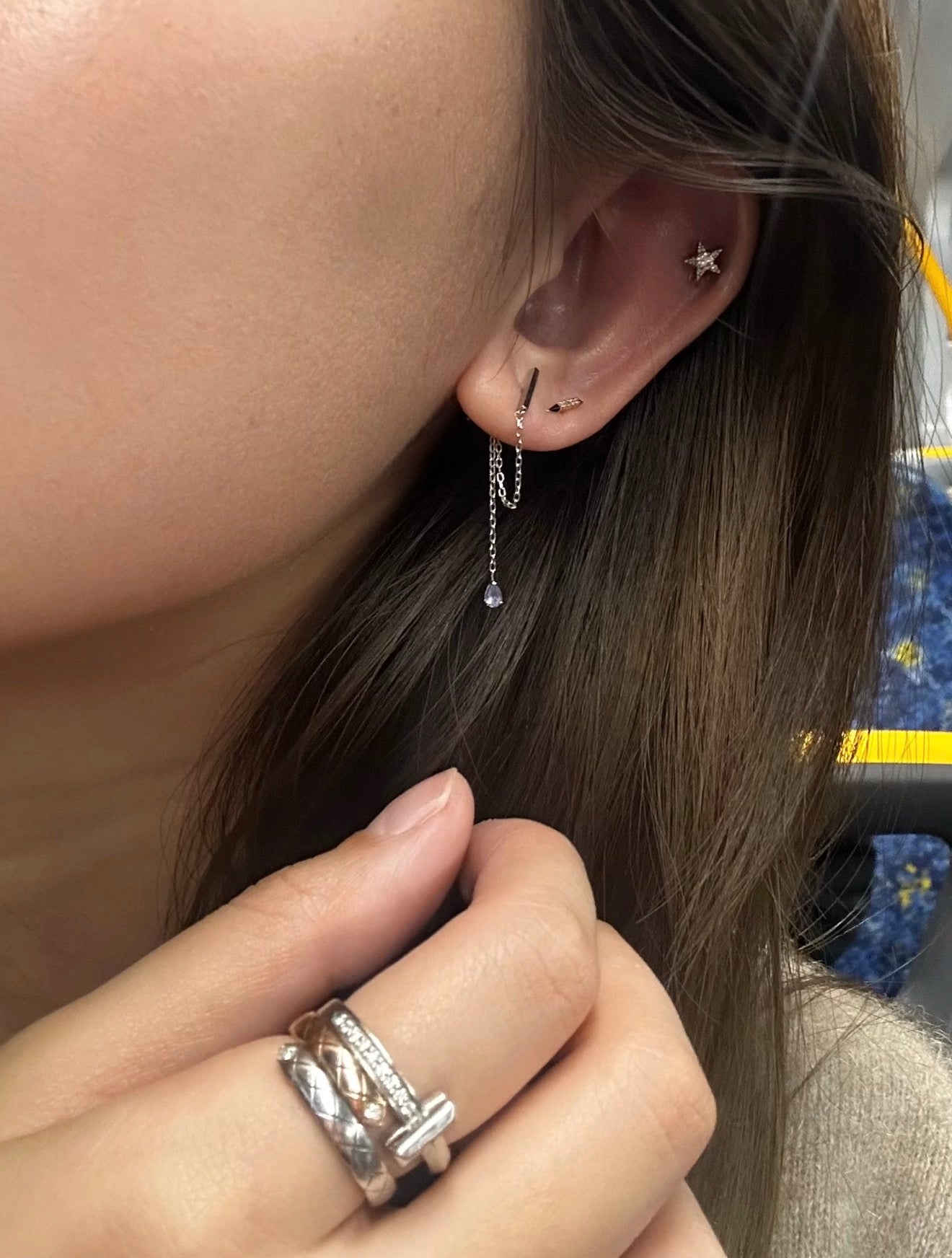 Nova Star Diamond Flatback Earring