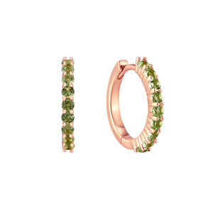 August Birthstone Peridot Huggie Earring