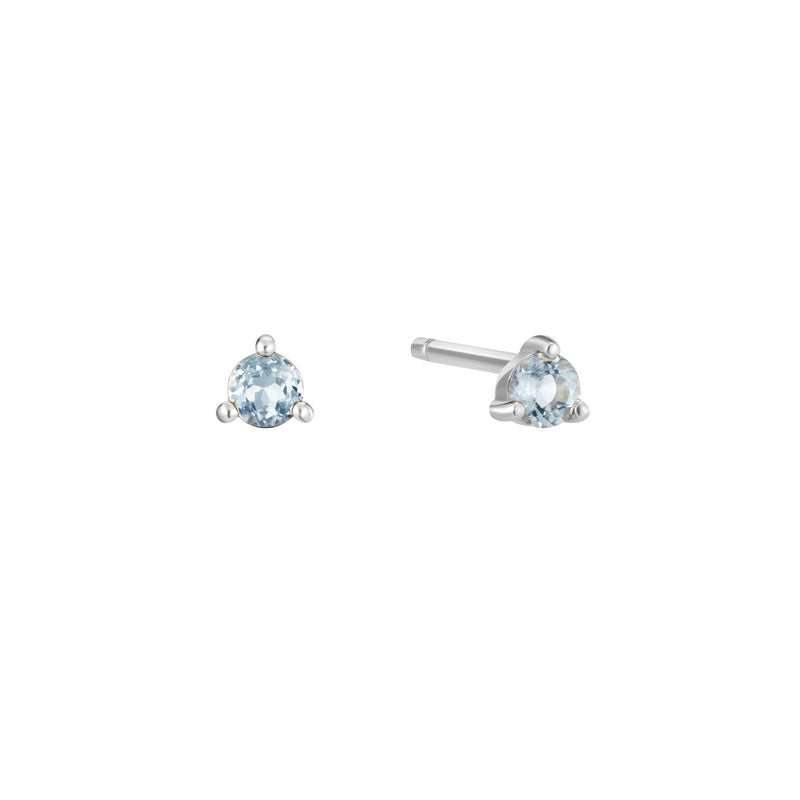 March Birthstone Stud Earring