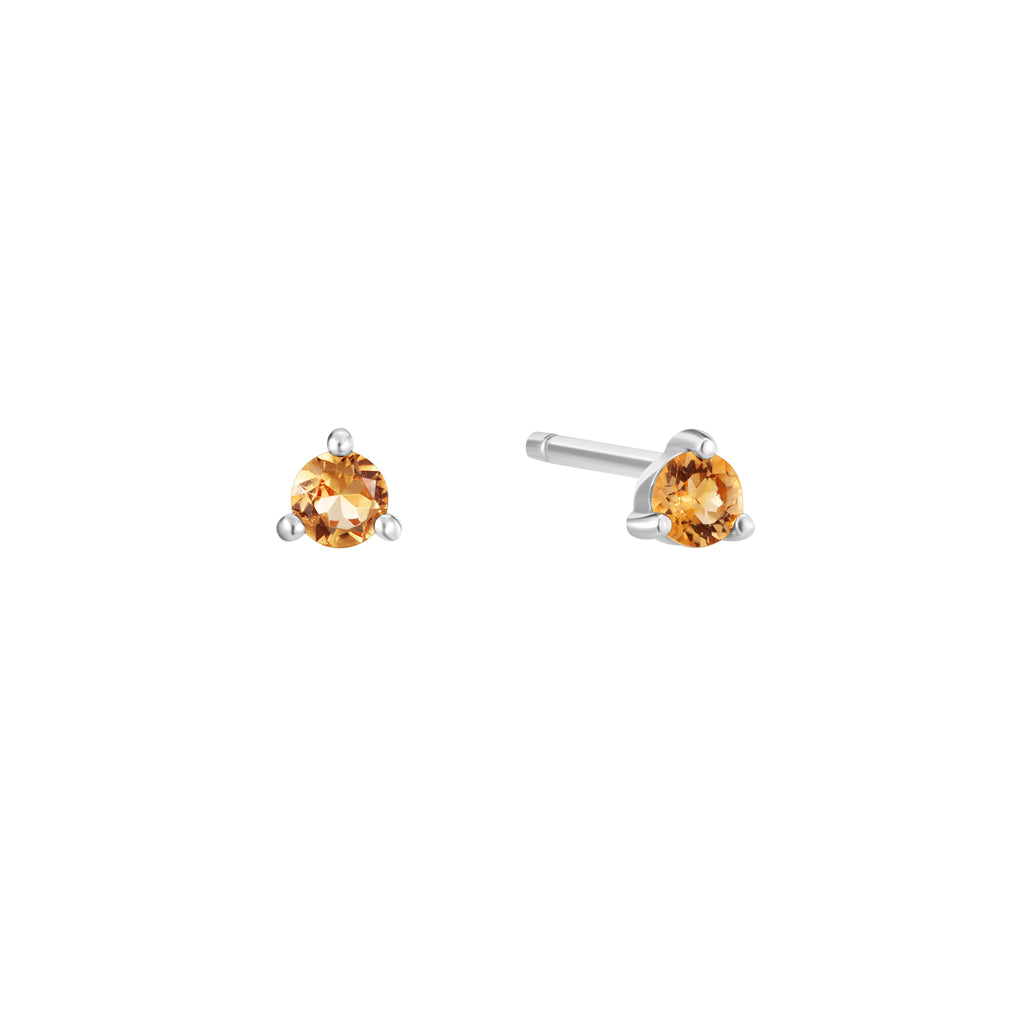 November Birthstone Citrine Stud Earring