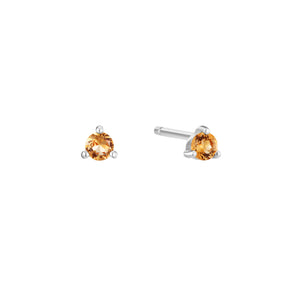 November Birthstone Citrine Stud Earring