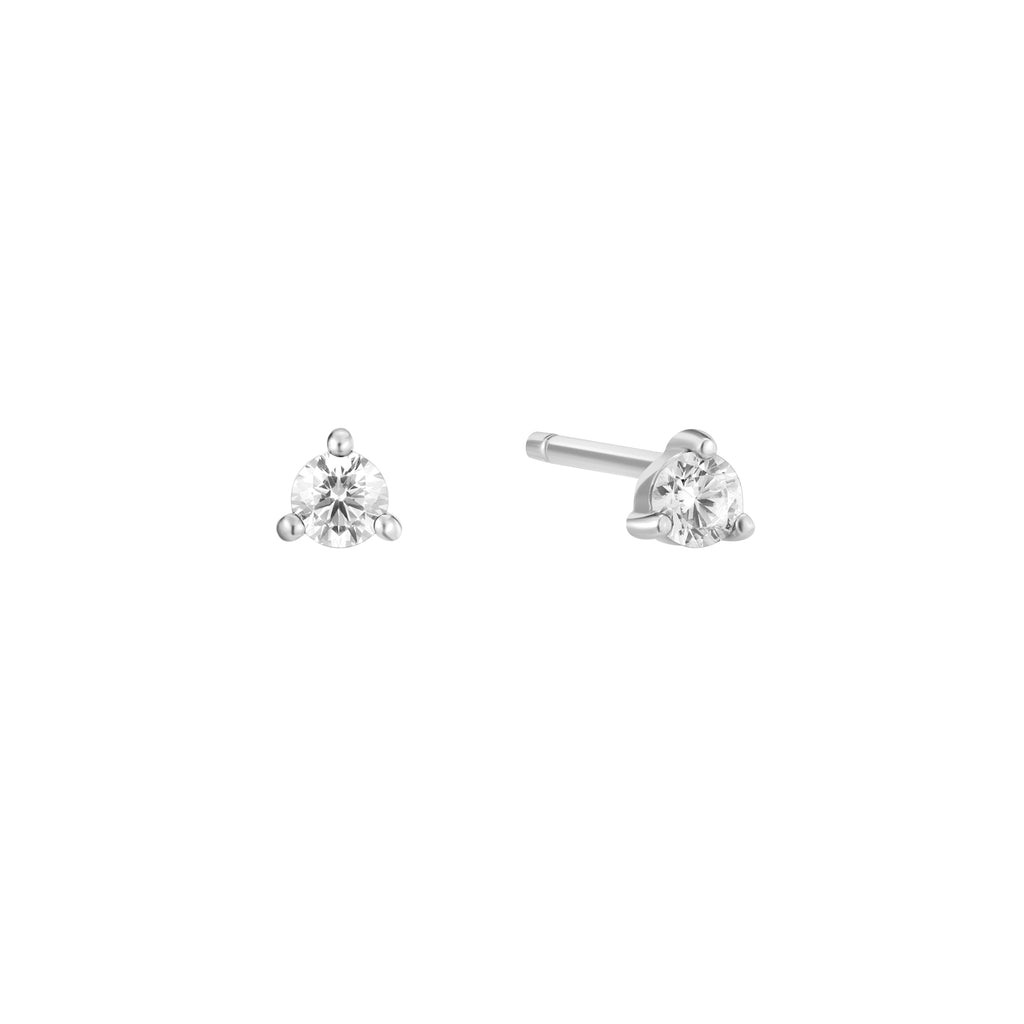 April Birthstone Diamond Stud Earring