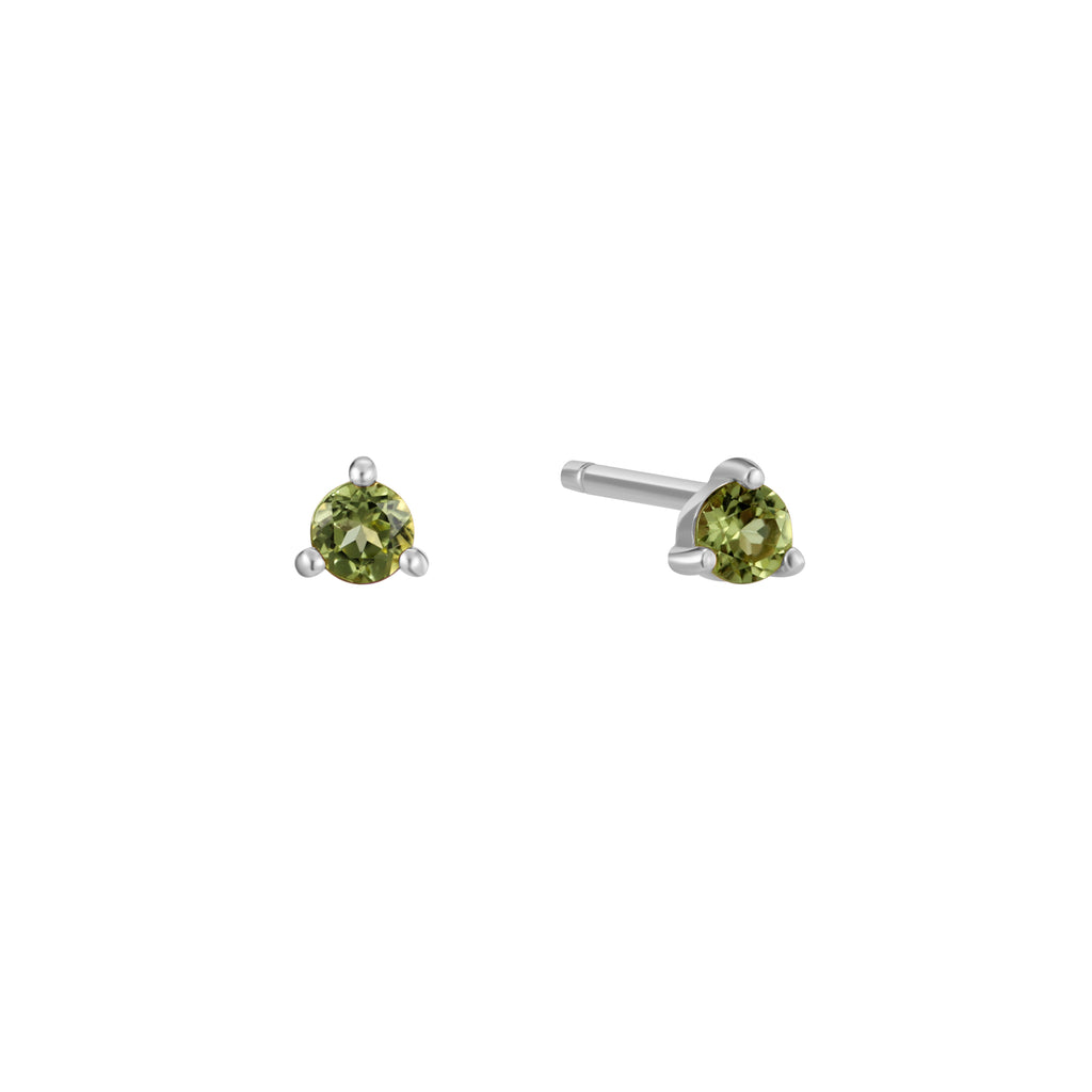 August Birthstone Peridot Stud Earring