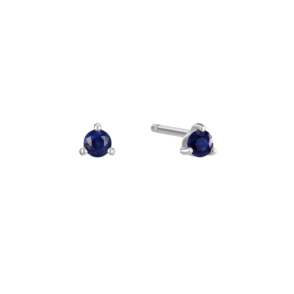 September Birthstone Sapphire Stud Earring