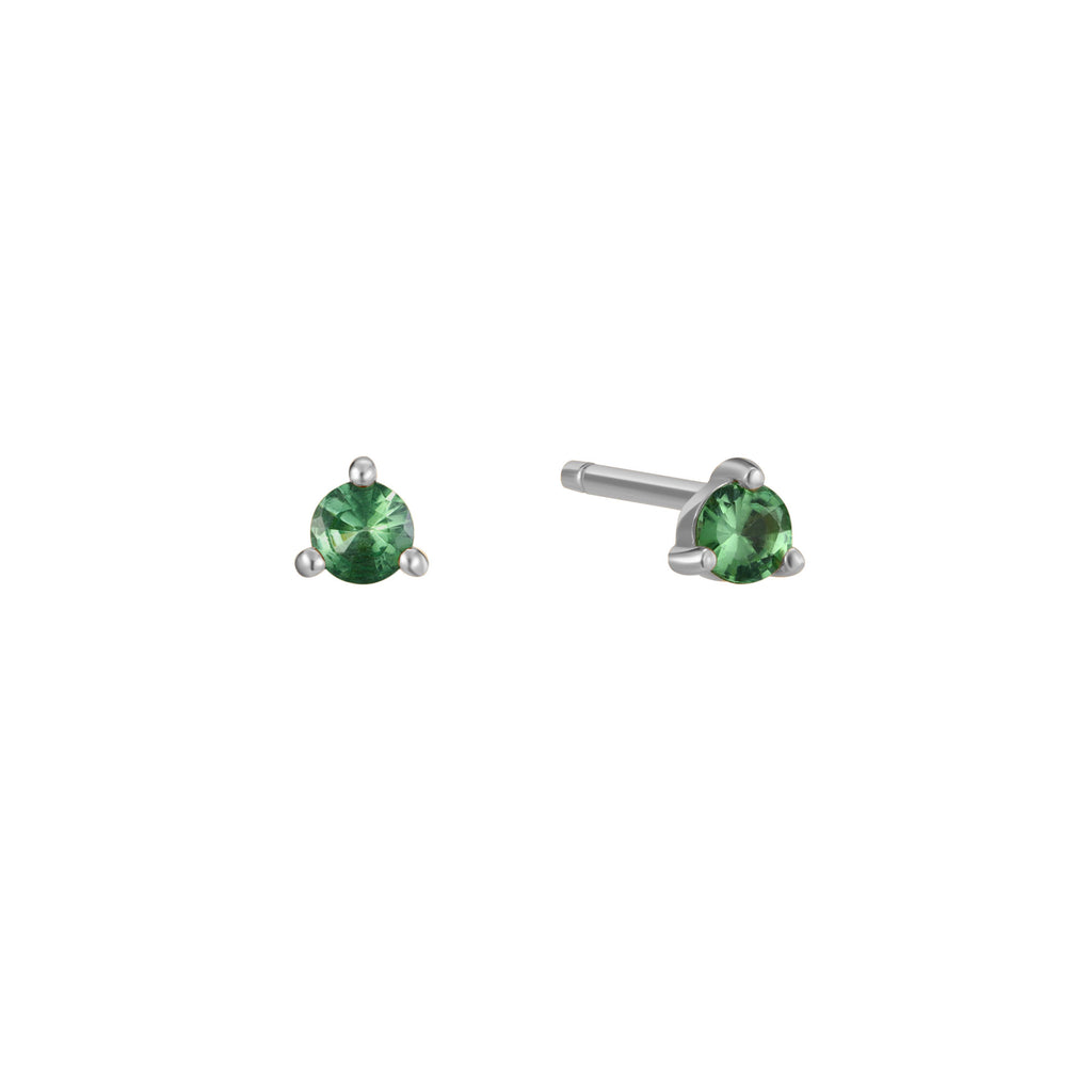 May Birthstone Tsavorite Stud Earring