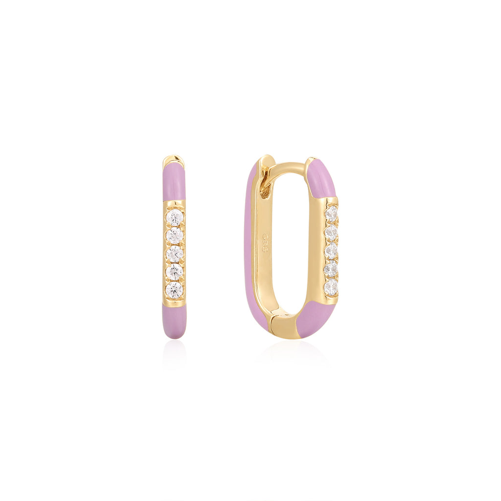 Rectangle Huggie Earring