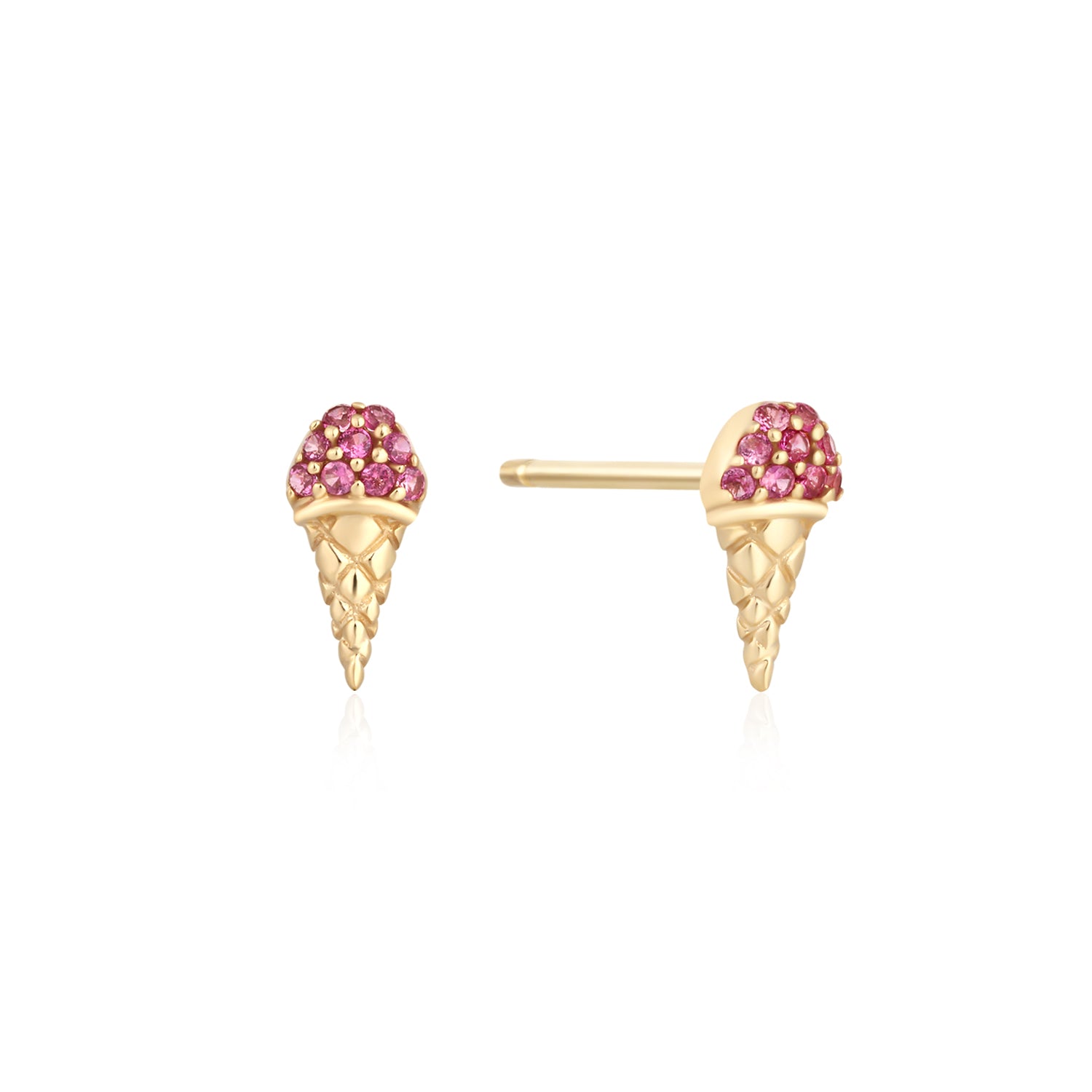 Sorbet Enamel Stud Earring in Solid Gold