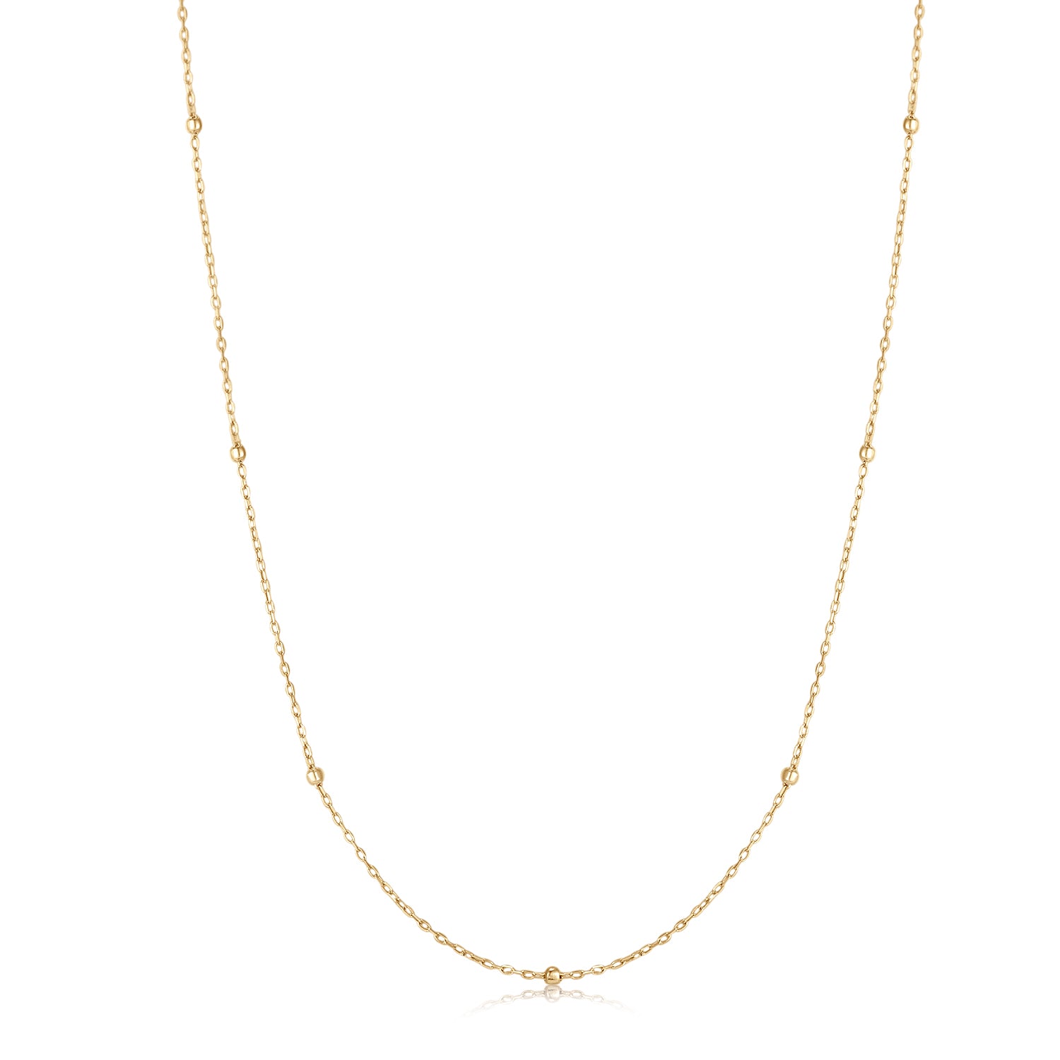 Cable Chain Necklace in Solid Gold