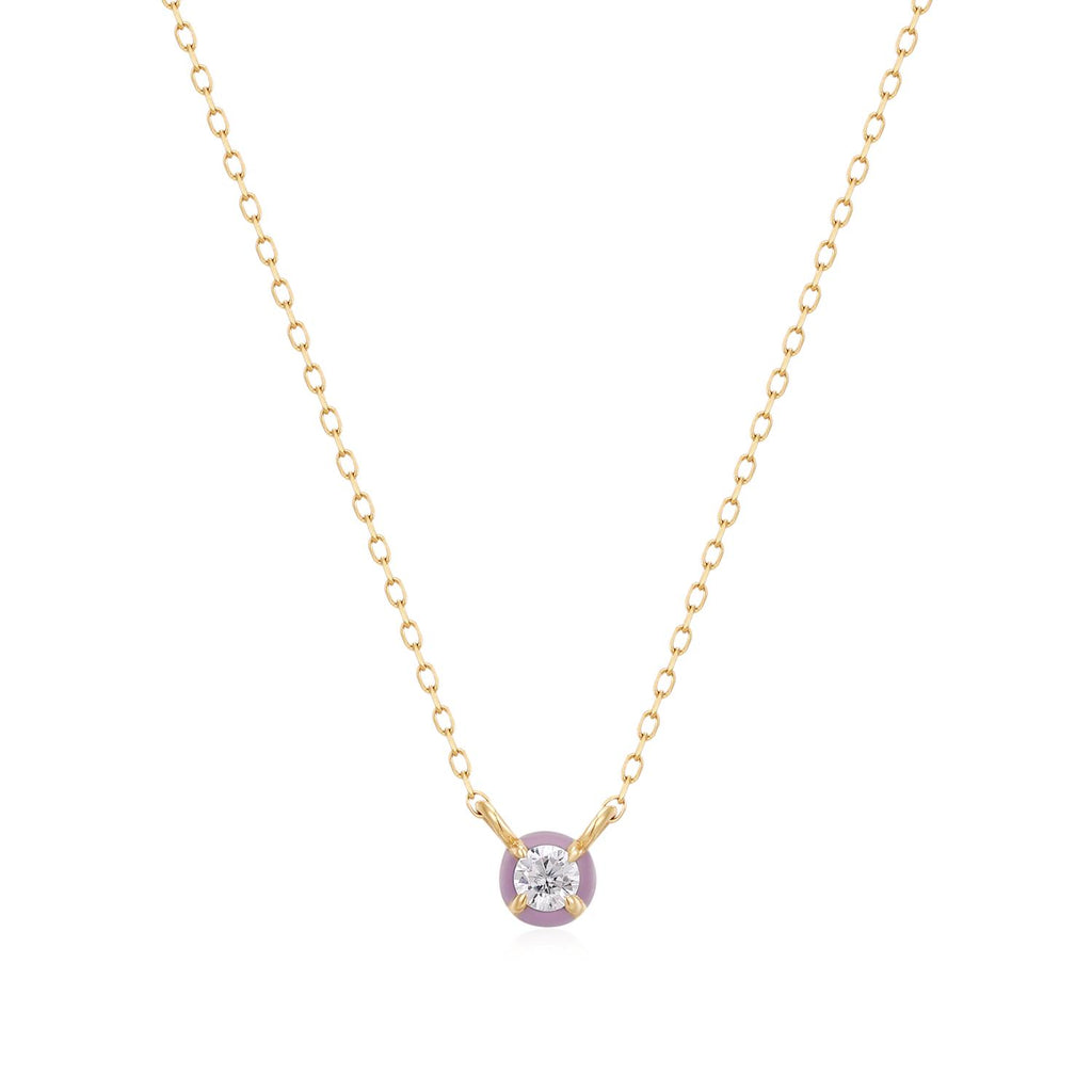 Blush Frost Enamel Necklace