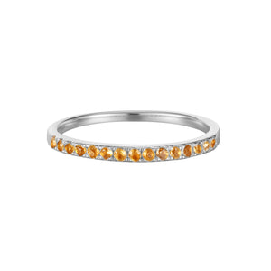 November Birthstone Citrine Eternity Ring