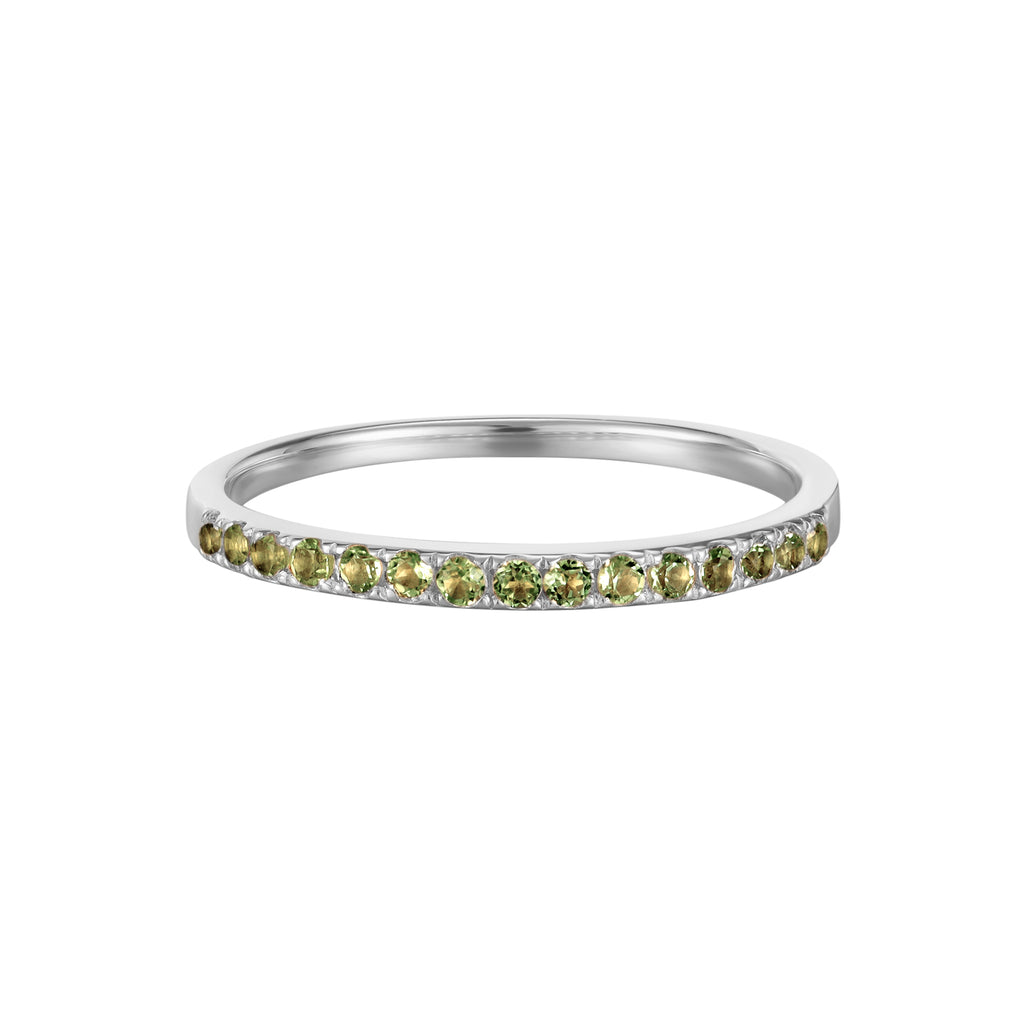 August Peridot Birthstone Eternity Ring