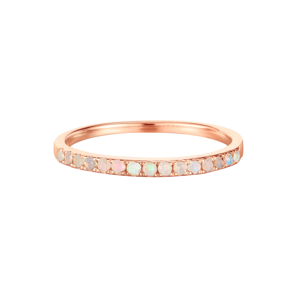 October Birthstone Opal Eternity Ring