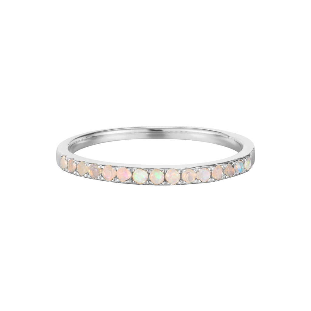 October Birthstone Opal Eternity Ring