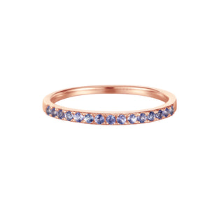 December Birthstone Tanzanite Eternity Ring