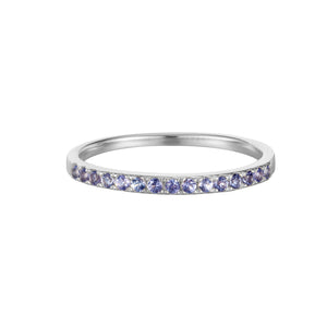 December Birthstone Tanzanite Eternity Ring